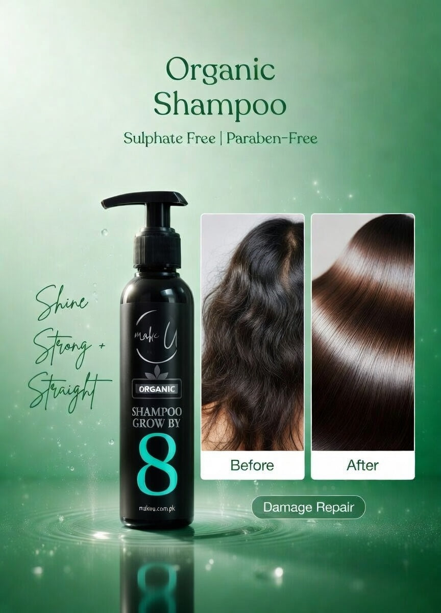 Best Organic Shampoo for Hair Fall in Pakistan 2026 — Grow by 8