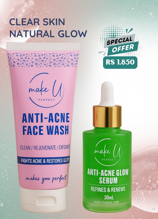 Stop Choosing Between Clear Skin & Glowing Skin makeU Anti-Acne 2-Step Solution Does Both