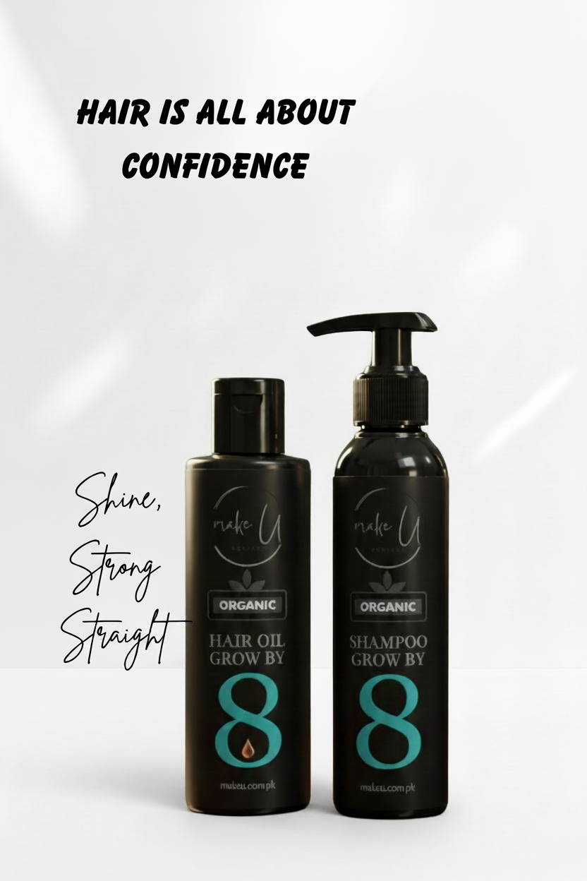 makeU Grow by 8 Organic Hair Oil with Onion, Garlic and Rosemary.