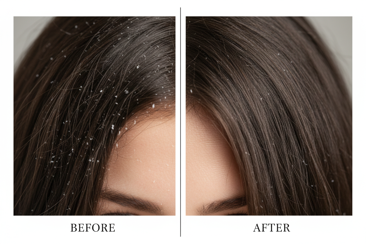 Dandruff Before & After