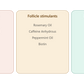 iGrow serum ingredients grouped by function including DHT blockers and follicle stimulants