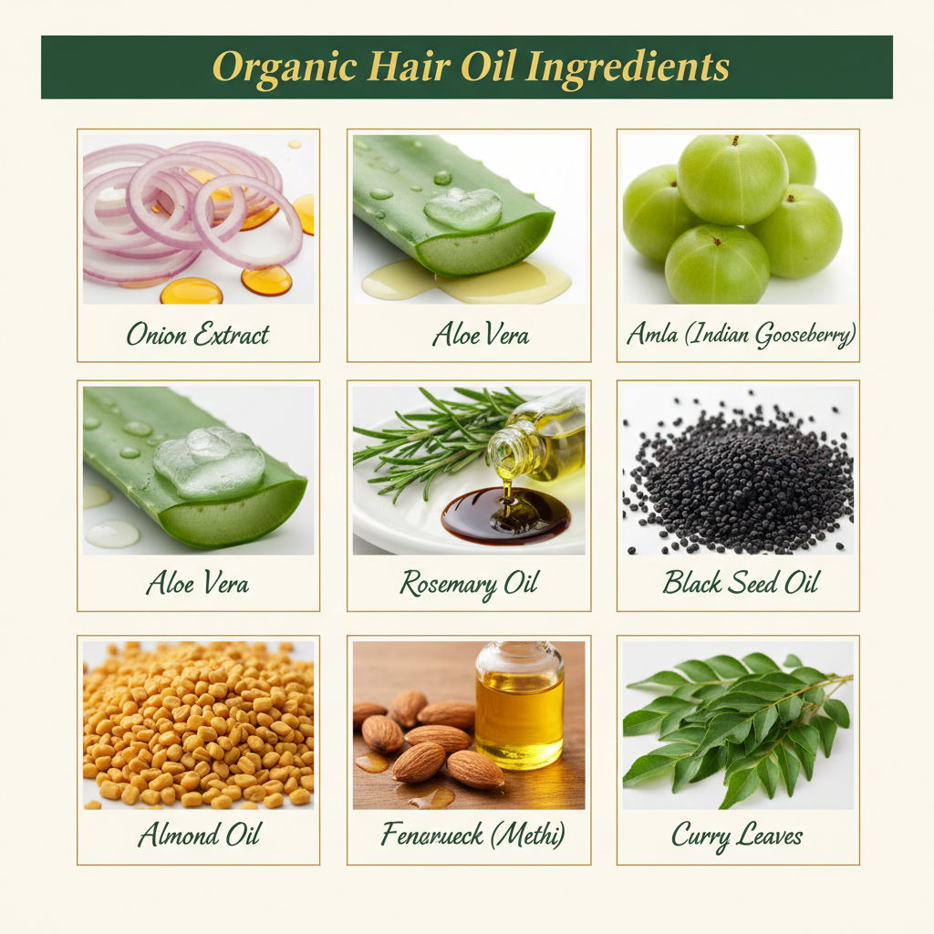 Organic Hair Oil Ingredients