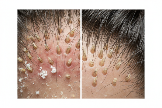 Unhealthy vs Healthy Scalp